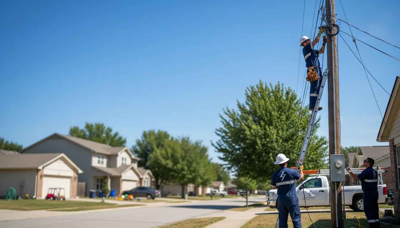 Residential electrician providing installation services in Mableton, GA